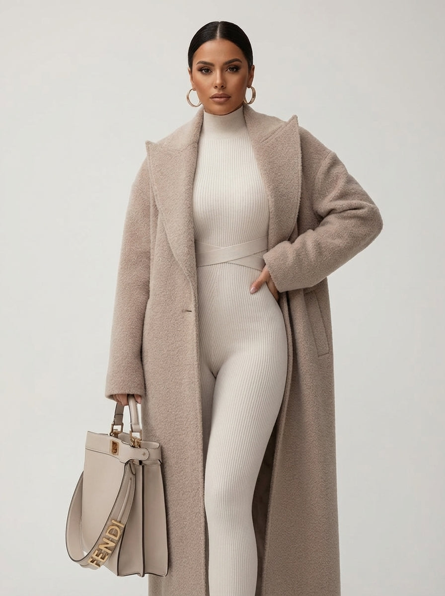 Rochelle - Women's Relaxed Coat with Button Front and Side Pockets - photo 3