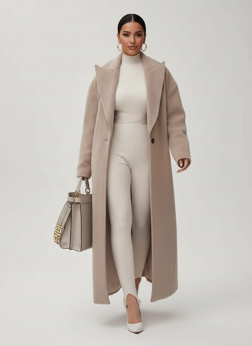 Rochelle - Women's Relaxed Coat with Button Front and Side Pockets - photo 4