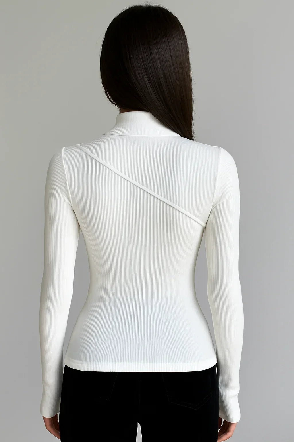 Rosamund - Women's Blouse with Roll Neck and Long Sleeves - photo 4