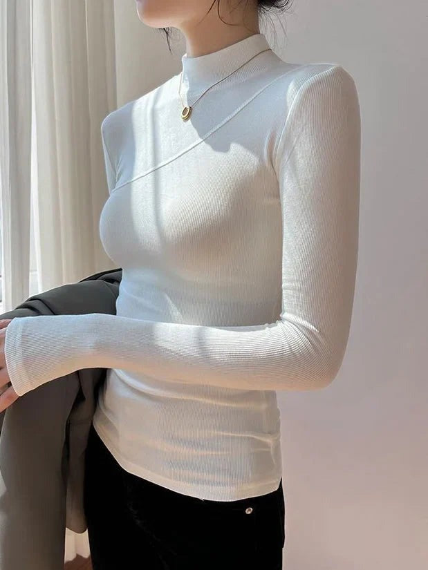Rosamund - Women's Blouse with Roll Neck and Long Sleeves - photo 5
