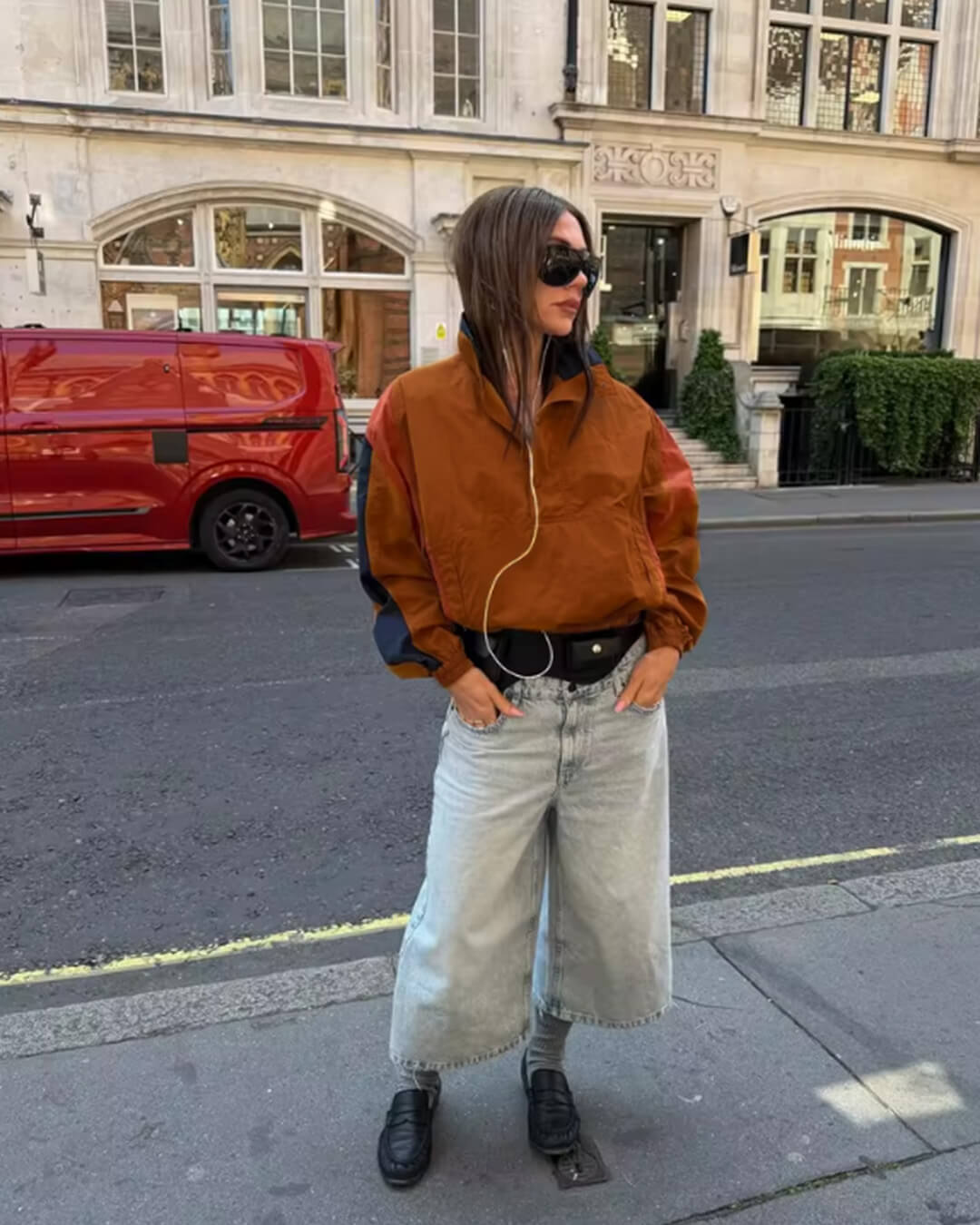Rose - Women's Relaxed Jacket with Colour Blocking - photo 4