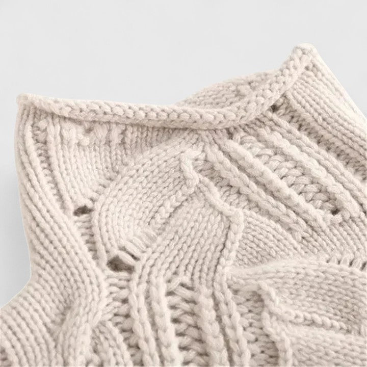 Rosetta - Women's Cable Knit Jumper with Roll Neck - photo 4