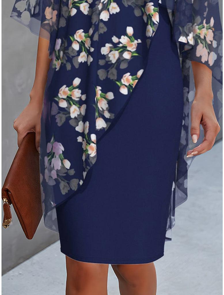 Daniela - Women's Dress with Overlay Panel