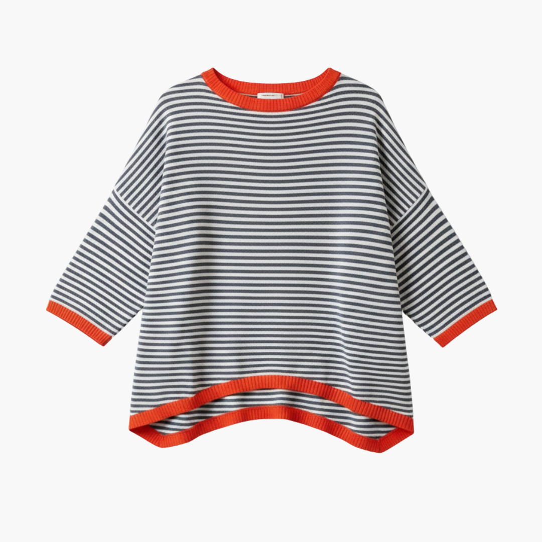 Sabrina - Women's Top with Stripe and Long Sleeves - photo 6