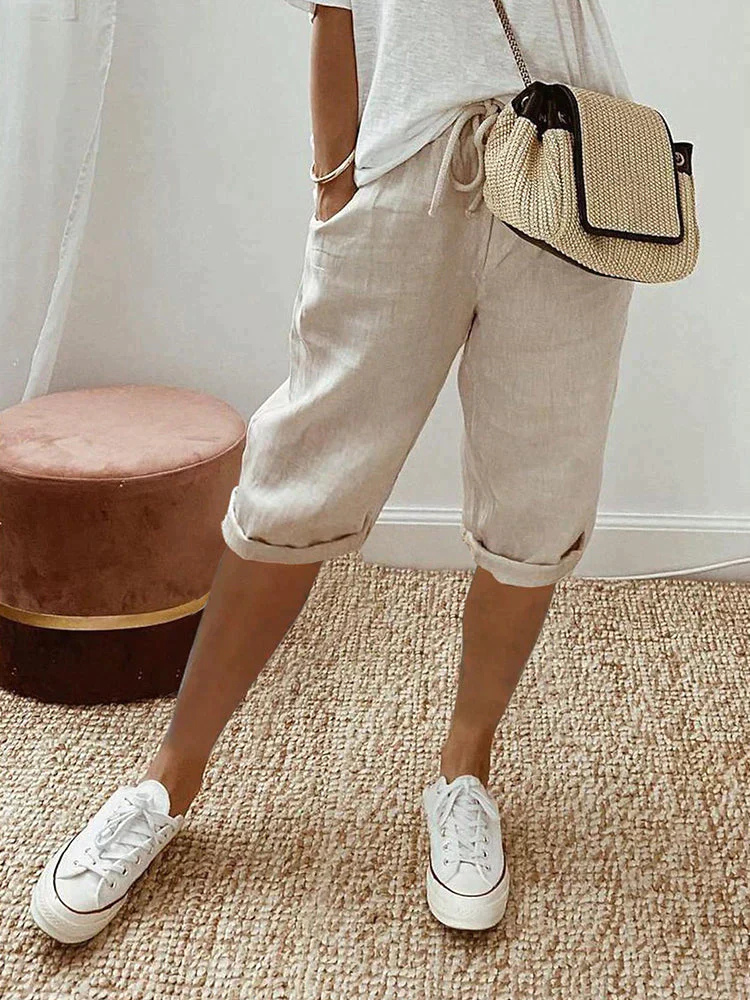 Jayne - Women's Adjustable Linen Shorts for Summer