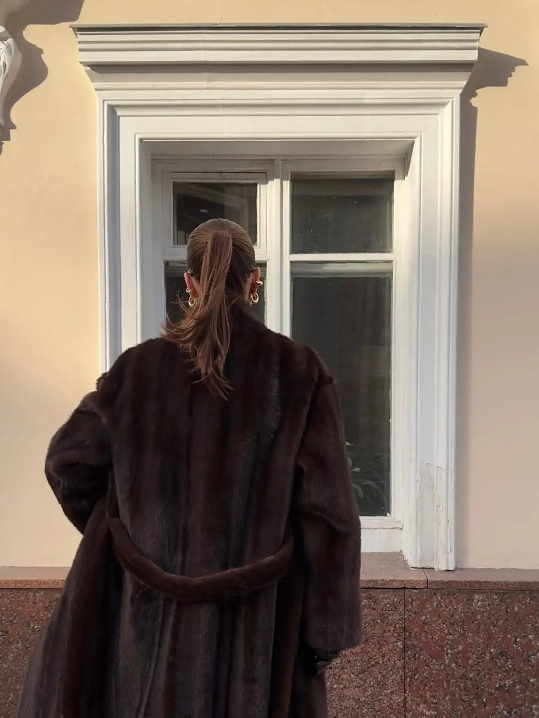 Salome - Women's Relaxed Coat with a Tie Belt