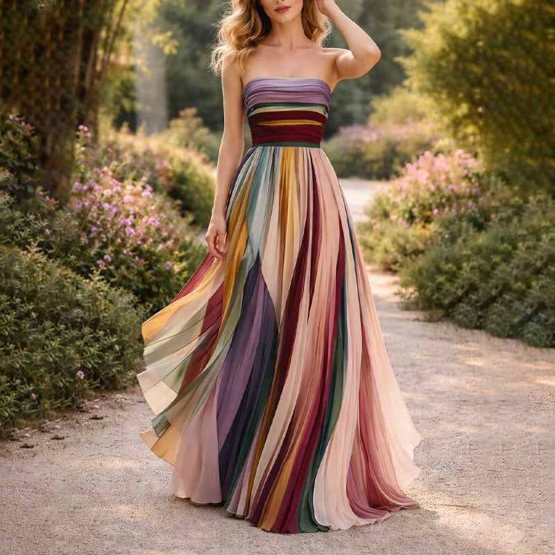 Scholastica - Women's Relaxed Maxi Dress with Pleats - photo 2