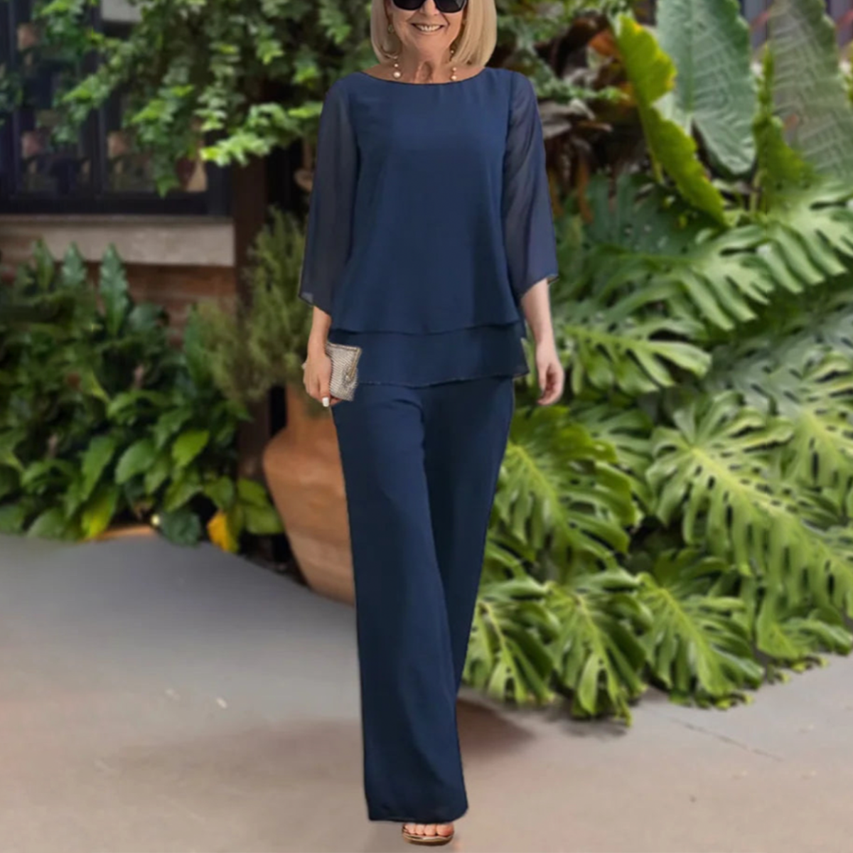 Sedona - Women's Relaxed Two-Piece Set with Tiers and High Waist - photo 1