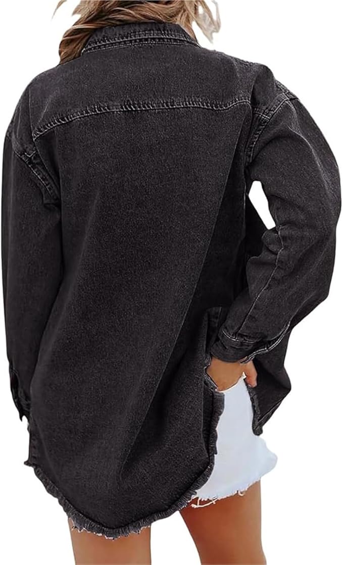 Seraphina - Women's Relaxed Jacket with Button Front