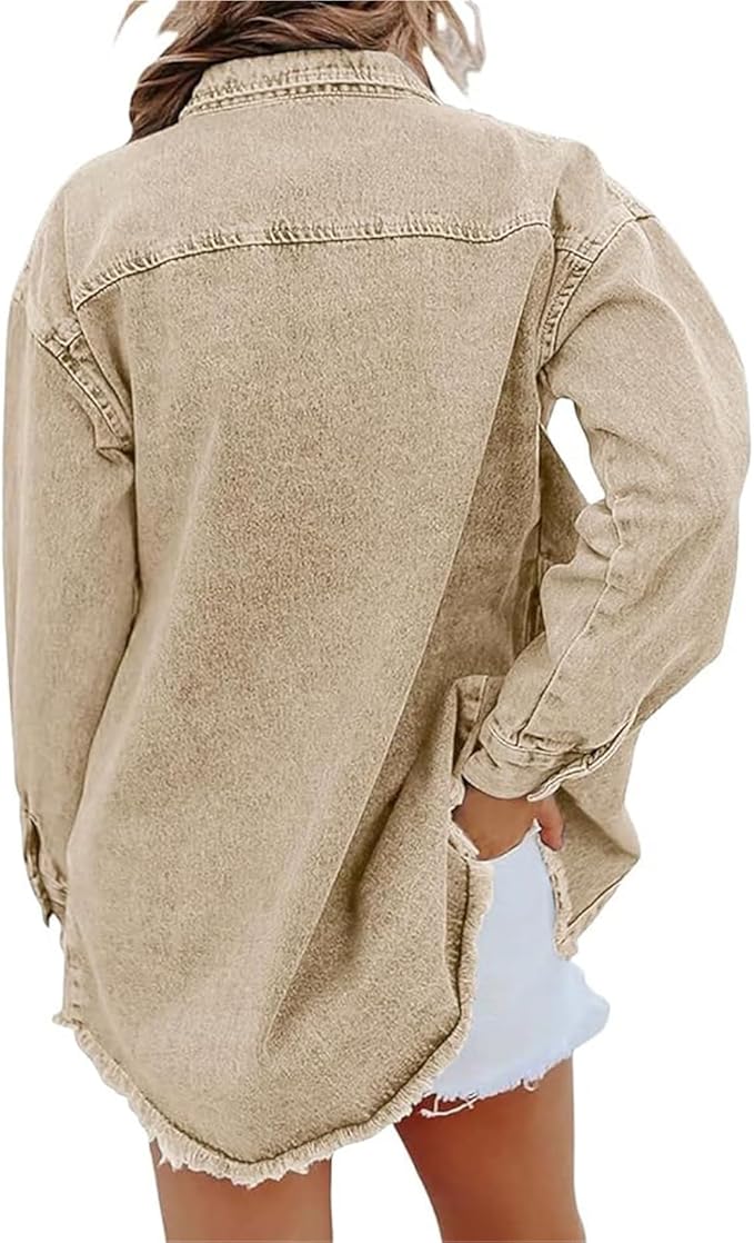 Seraphina - Women's Relaxed Jacket with Button Front