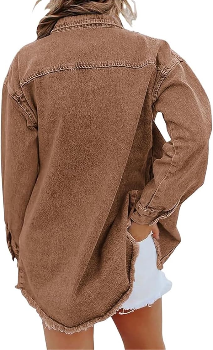 Seraphina - Women's Relaxed Jacket with Button Front