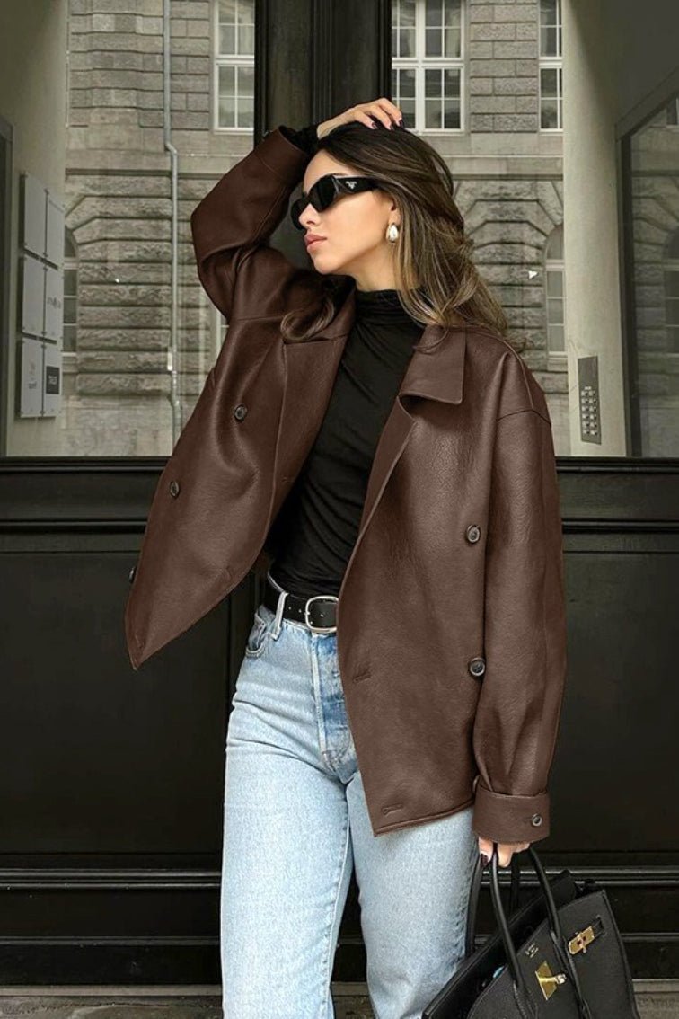 Sheena - Women's Relaxed Coat with Button Front and Hood - photo 3