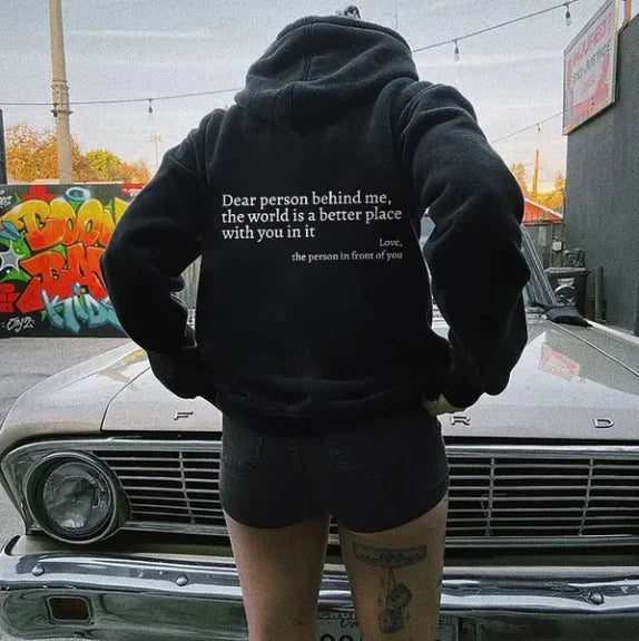 Sheila - Women's Oversized Hoodie with Back Print - photo 2