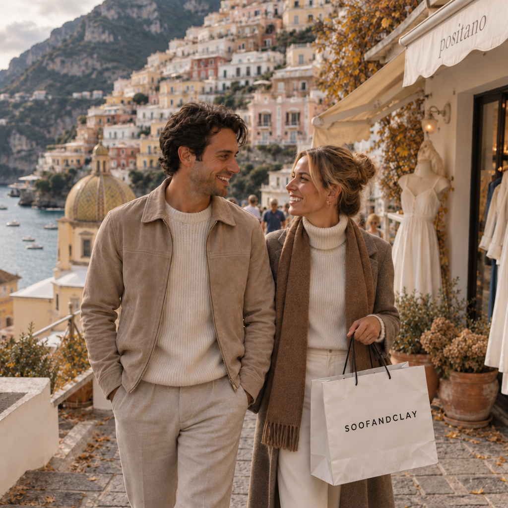 Soofandclay shopping in Positano