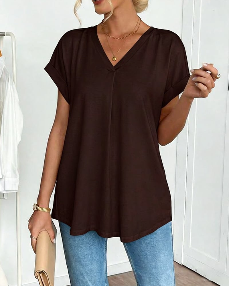 Sybil - Women's V-Neck Tunic T-Shirt - photo 6