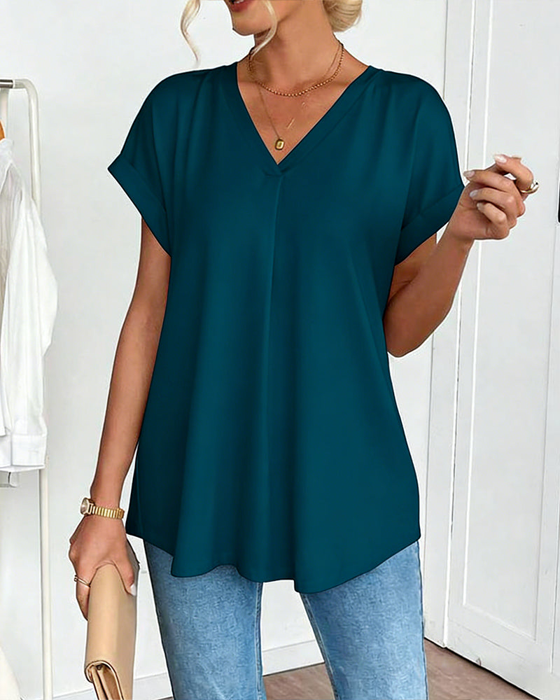 Sybil - Women's V-Neck Tunic T-Shirt - photo 7