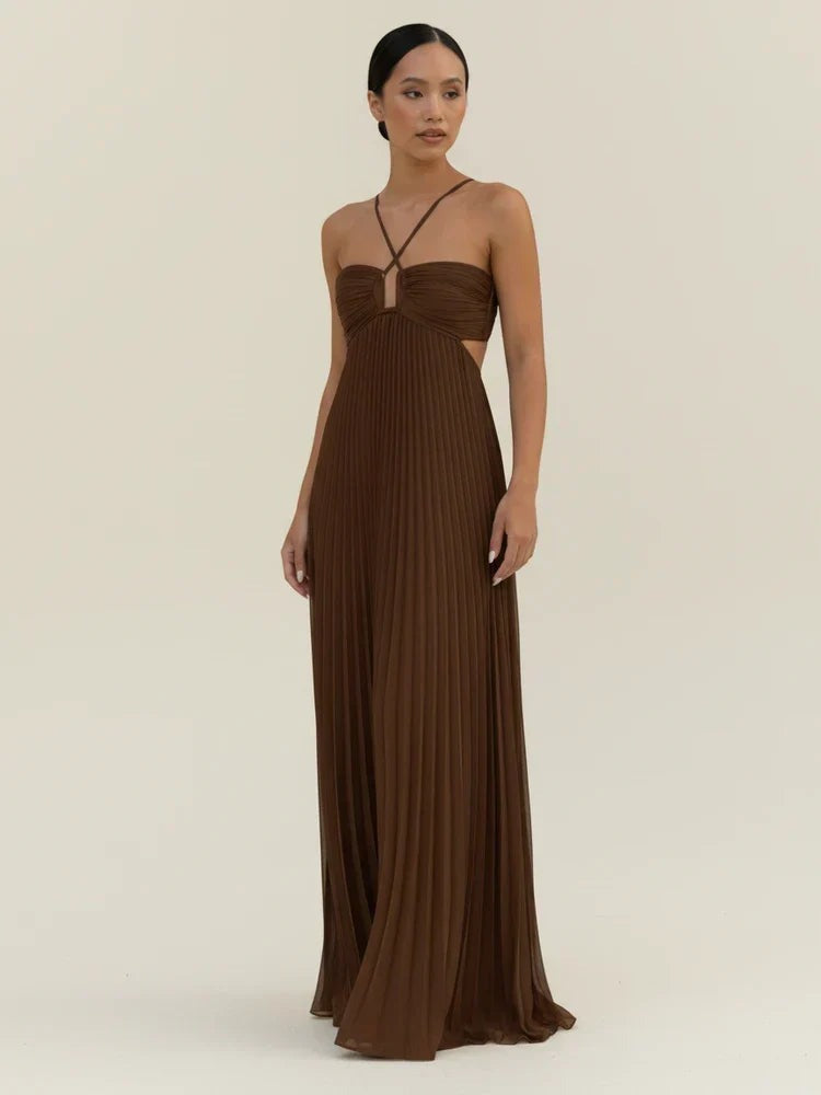 Debbie - Women's Maxi Dress with No Sleeves
