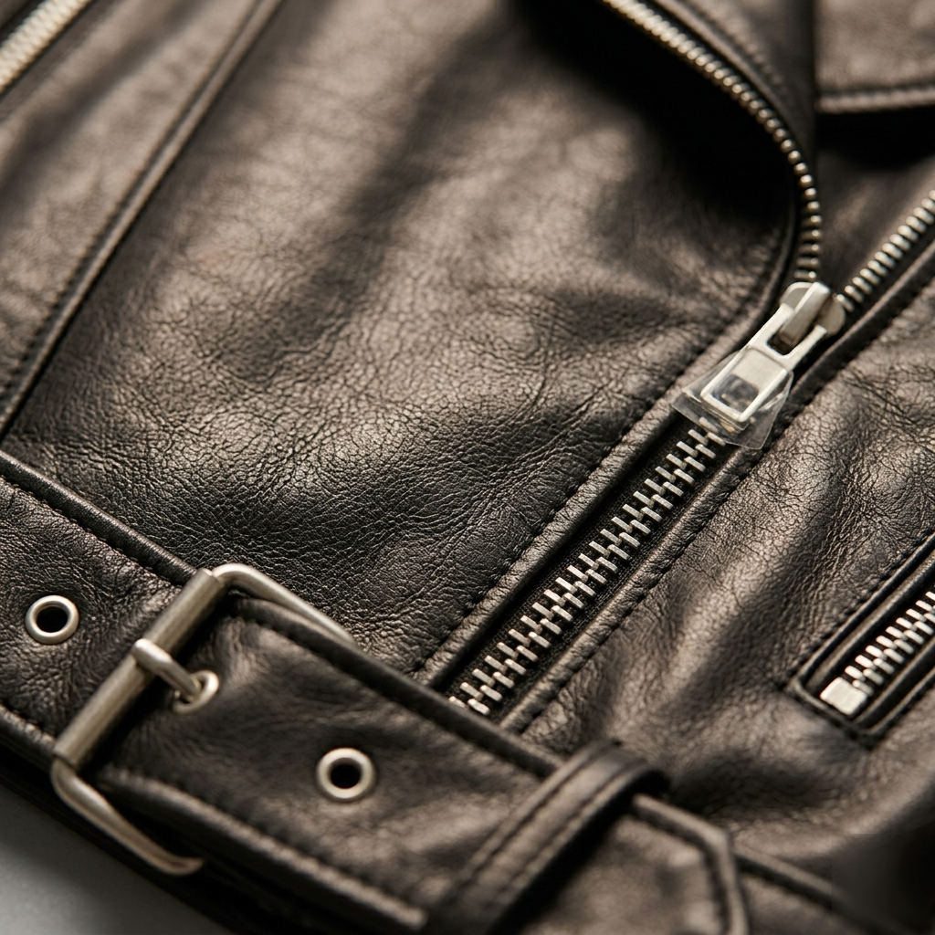 Sylvia - Women's Relaxed Biker Jacket with an Asymmetric Cut - photo 3