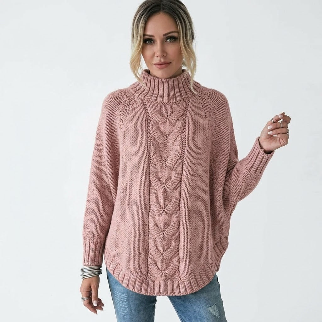 Averil - Women's Cable Knit Cape - photo 1