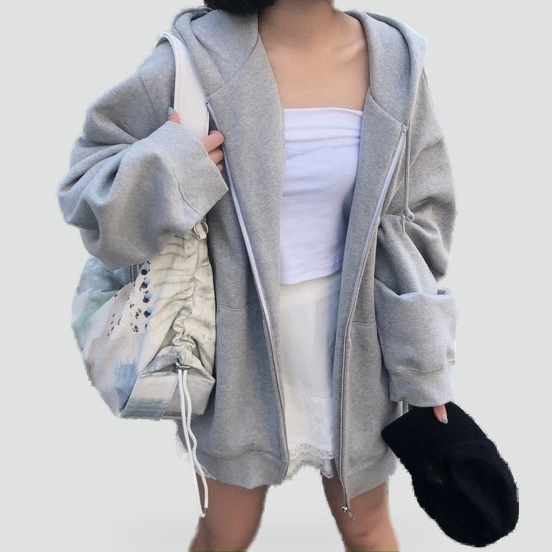 Fay - Women's Relaxed Hoodie with Zip Front - photo 1