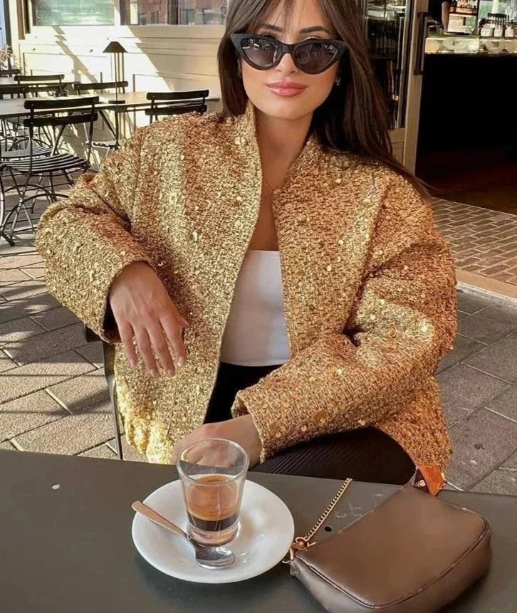 Elena - Chic women's jacket with sequins and an elegant cut - photo 9
