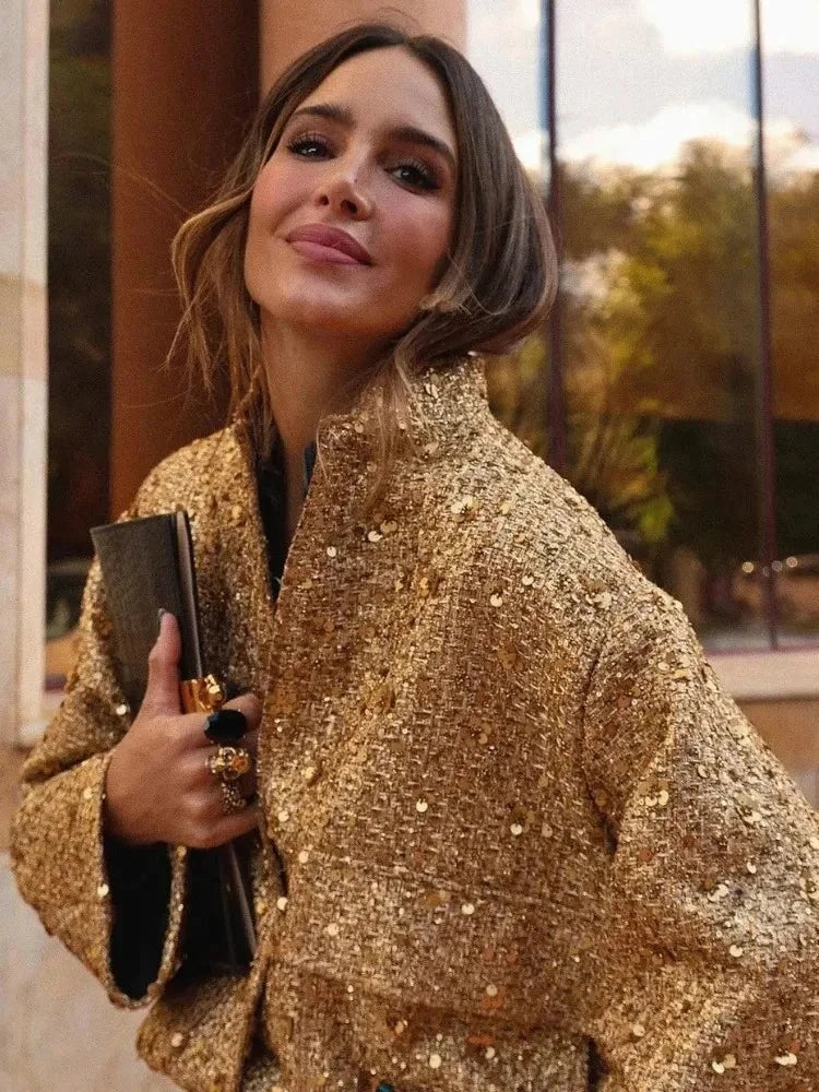 Elena - Chic women's jacket with sequins and an elegant cut - photo 8