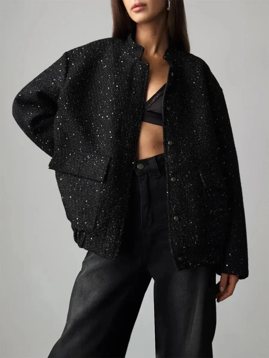 Elena - Chic women's jacket with sequins and an elegant cut - photo 2