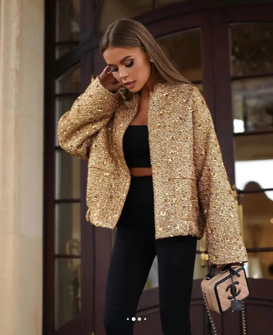 Elena - Chic women's jacket with sequins and an elegant cut - photo 5
