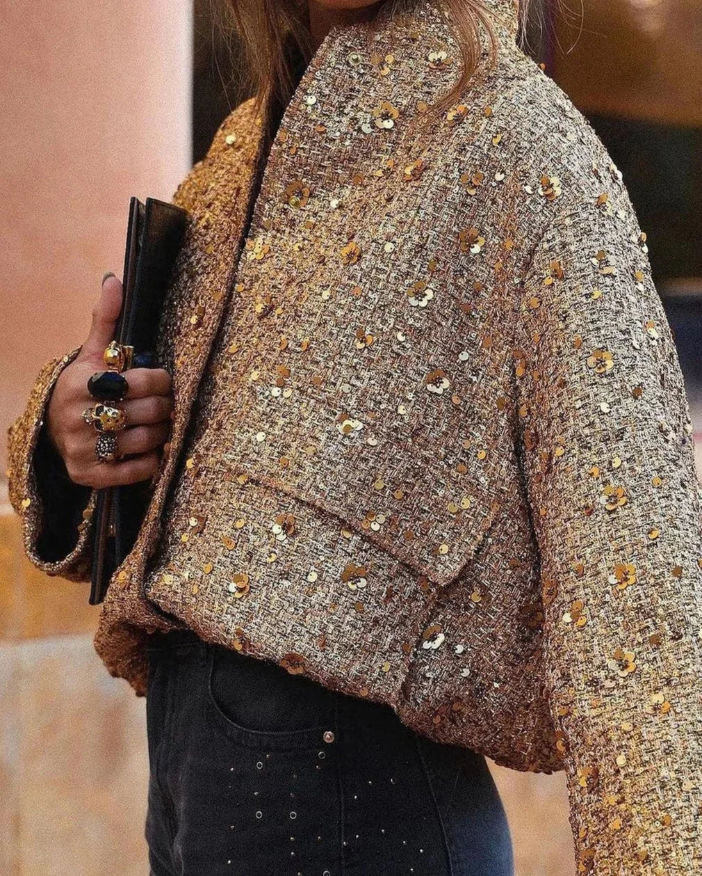 Elena - Giacca da donna chic con paillettes e taglio elegante