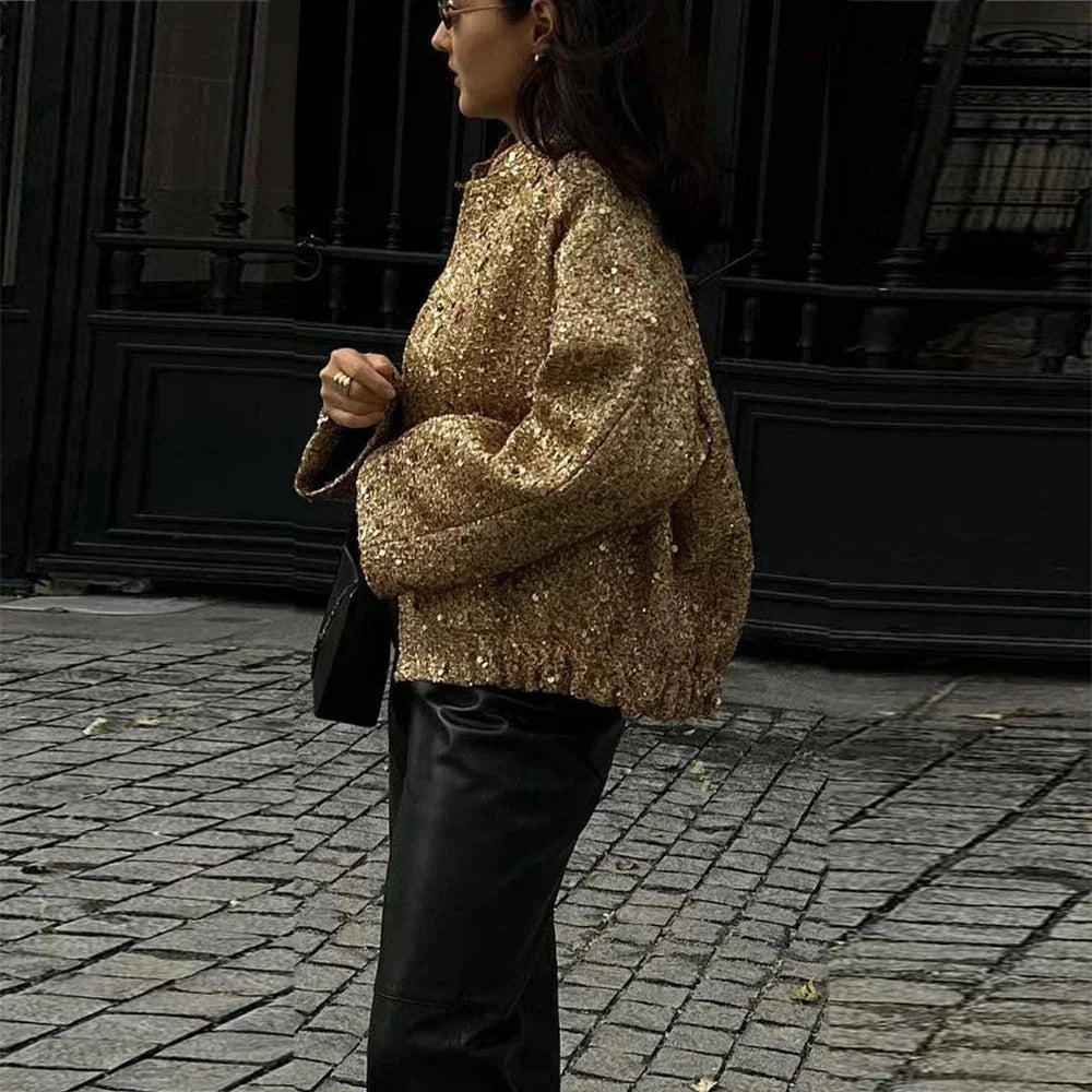 Elena - Chic women's jacket with sequins and an elegant cut - photo 14