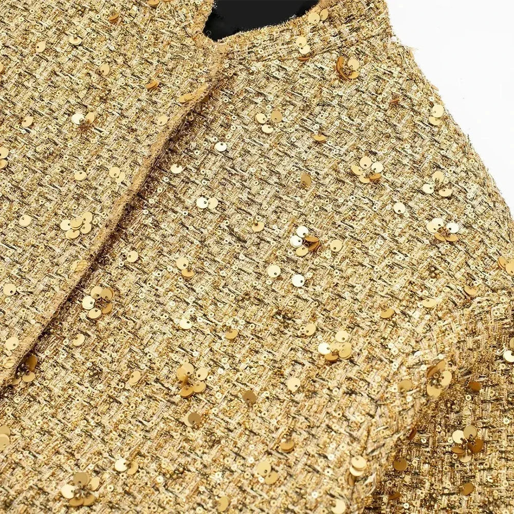 Blazer da donna con paillettes e taglio elegante