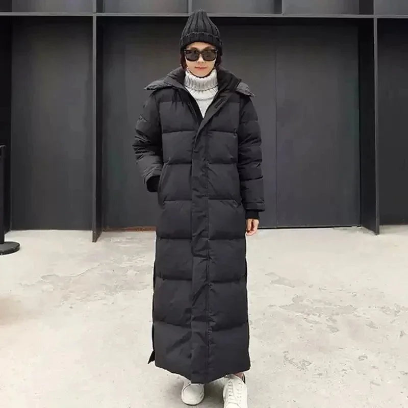 Xena - Women's long puffer jacket with removable hood - photo 1