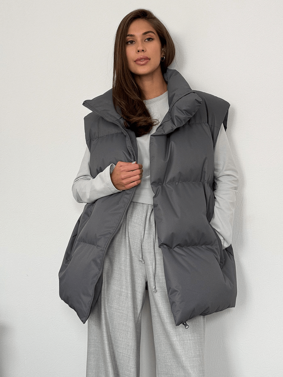 Willa - Women's Sleeveless Puffer Gilet with Stand Collar - photo 1