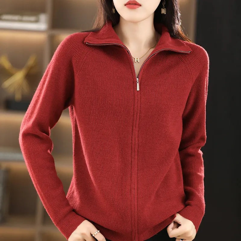 Winona - Women's Cardigan with Dual Zip Closure - photo 1