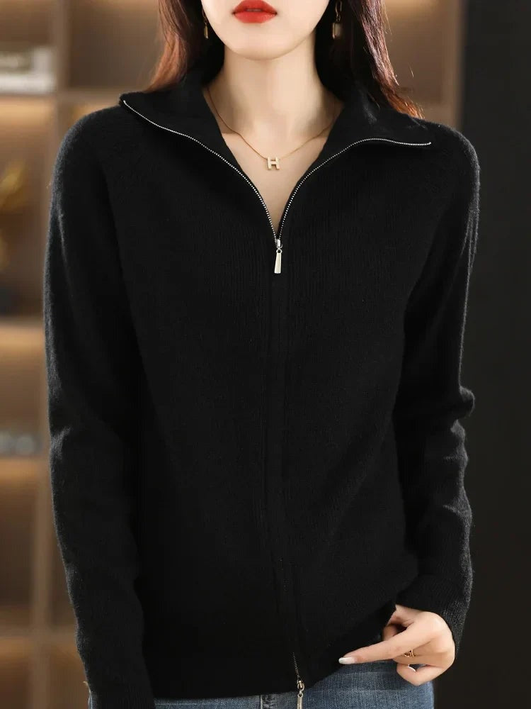 Winona - Women's Cardigan with Dual Zip Closure - photo 10