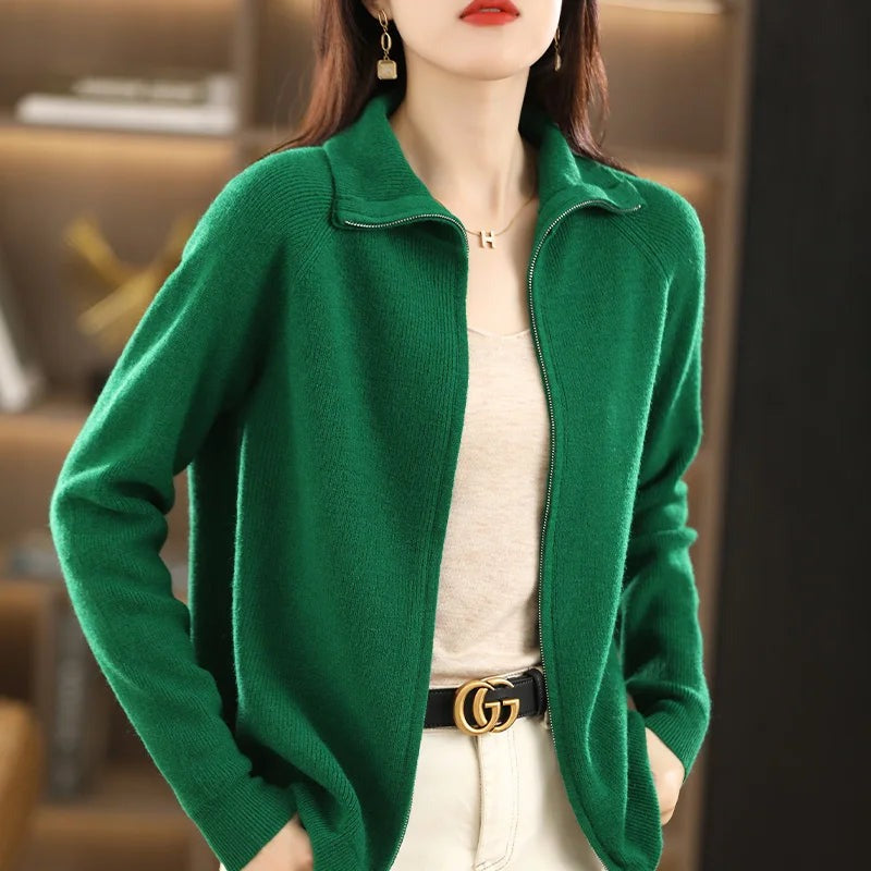 Winona - Women's Cardigan with Dual Zip Closure - photo 5