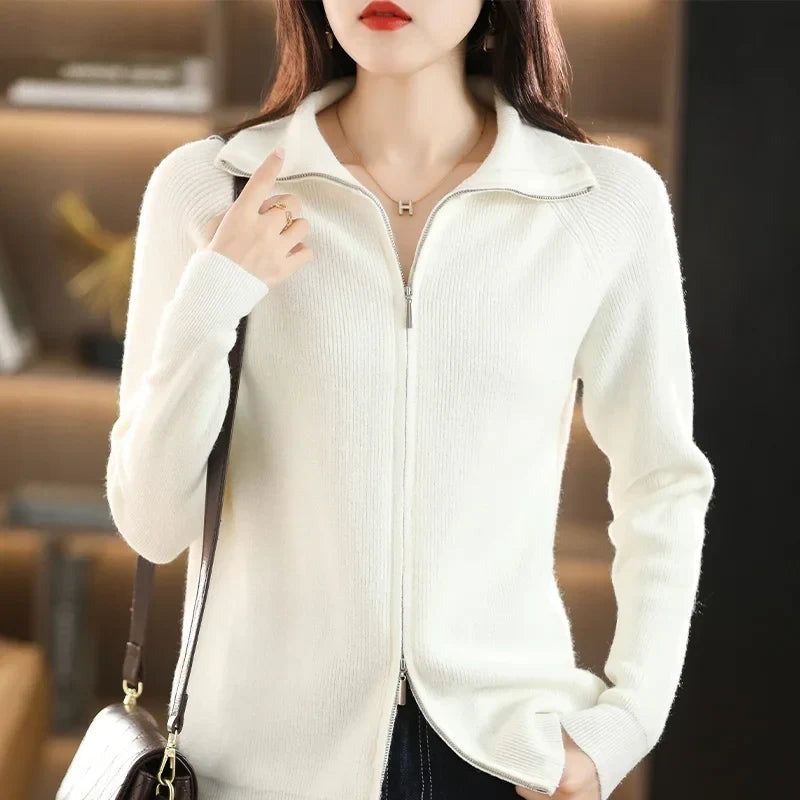 Winona - Women's Cardigan with Dual Zip Closure - photo 6