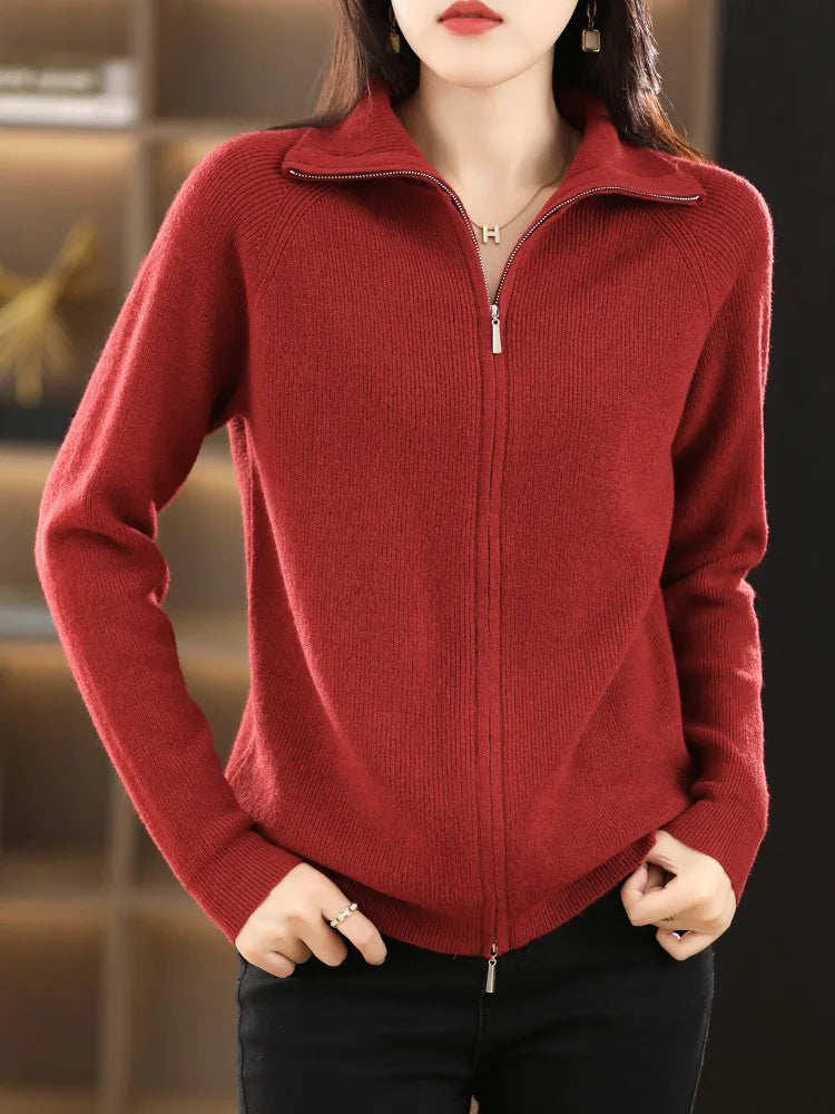 Winona - Women's Cardigan with Dual Zip Closure - photo 8