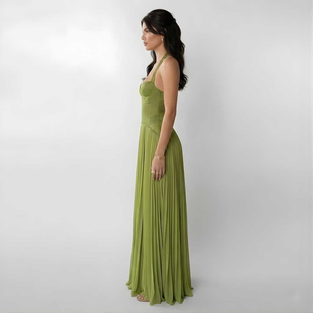 Winsome - Women's Flowing Maxi Dress with Pleats - photo 2