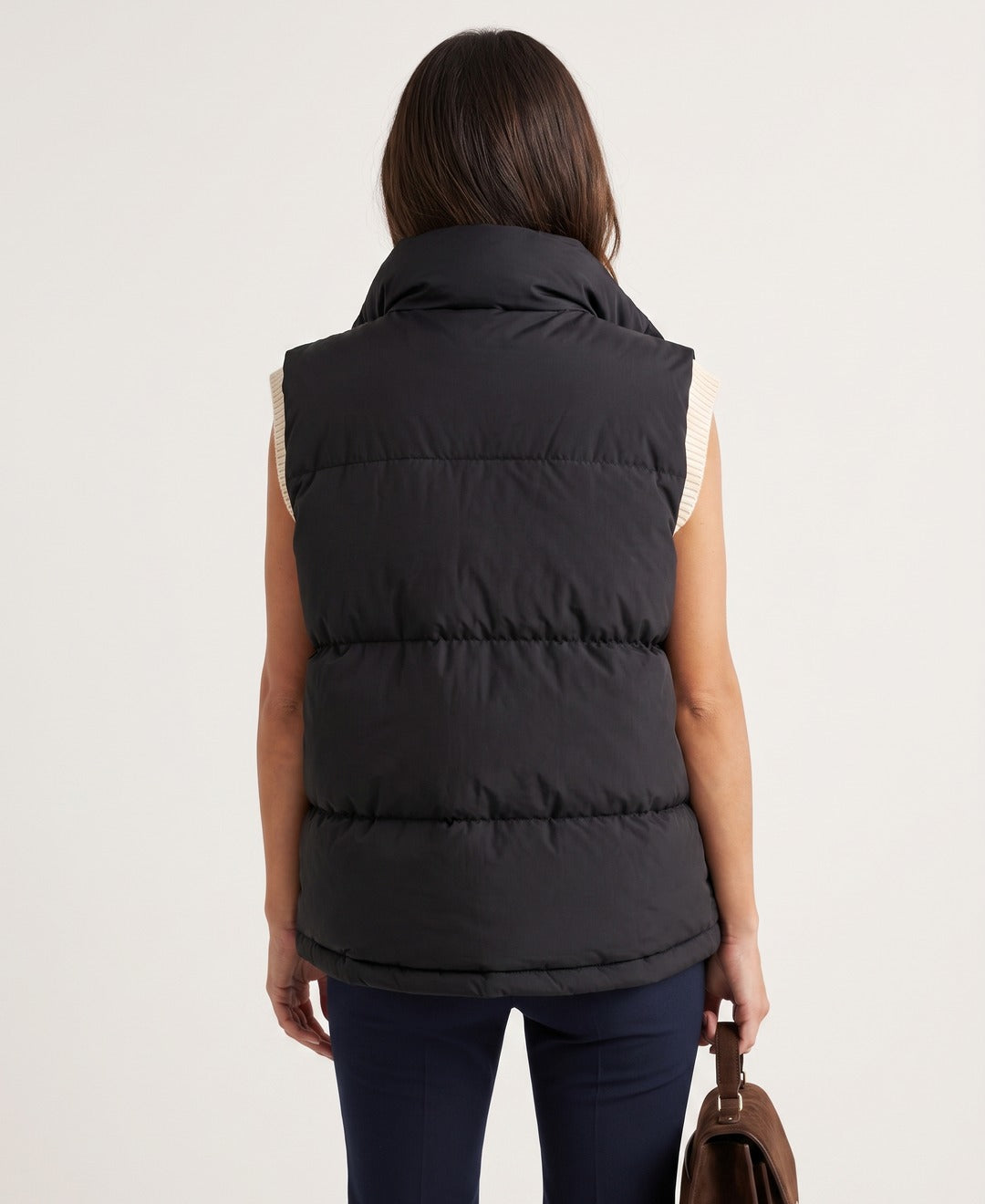 Women's Oversized Puffer Gilet with Funnel Collar