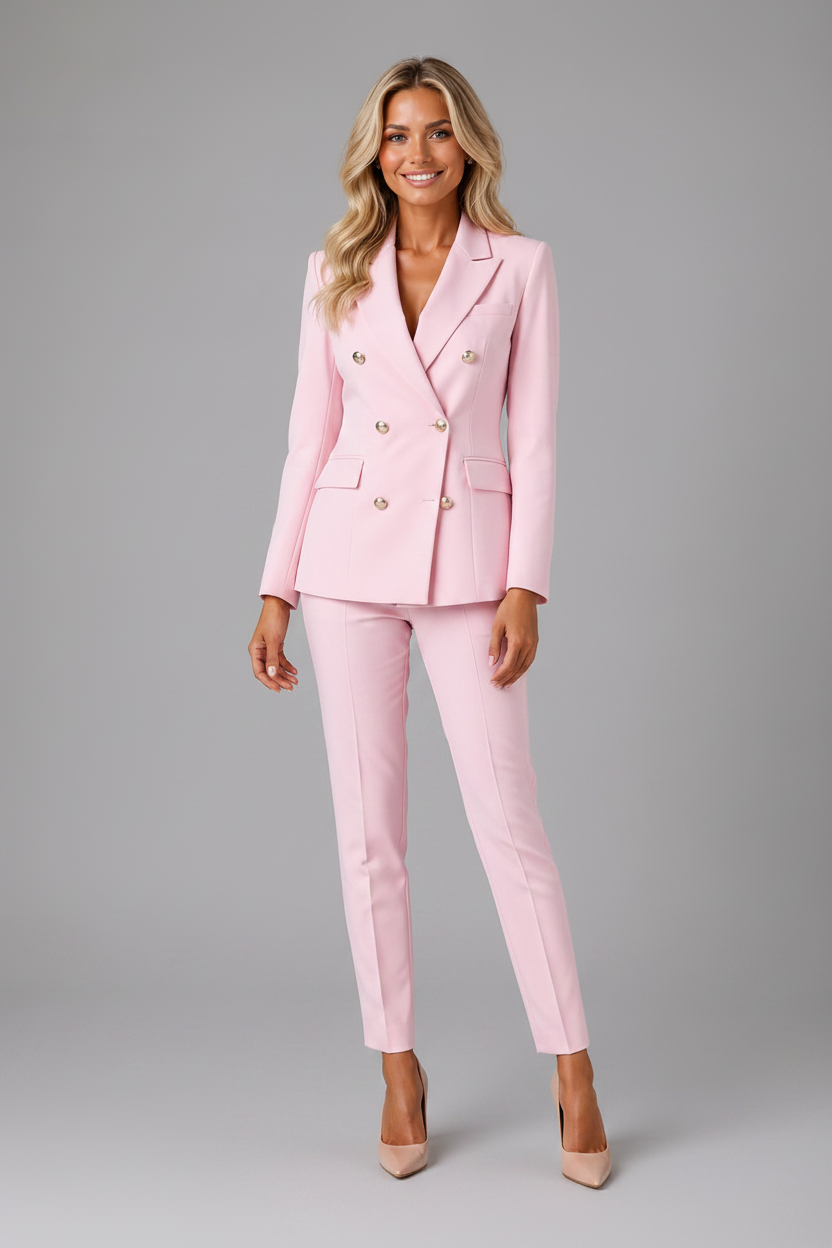 Mariana - Women's Two-Piece Set with Double-Breasted Blazer