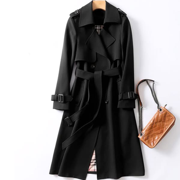 Nan - Women's Belted Double-Breasted Trench Coat - photo 2