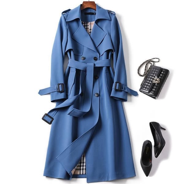 Nan - Women's Belted Double-Breasted Trench Coat - photo 3