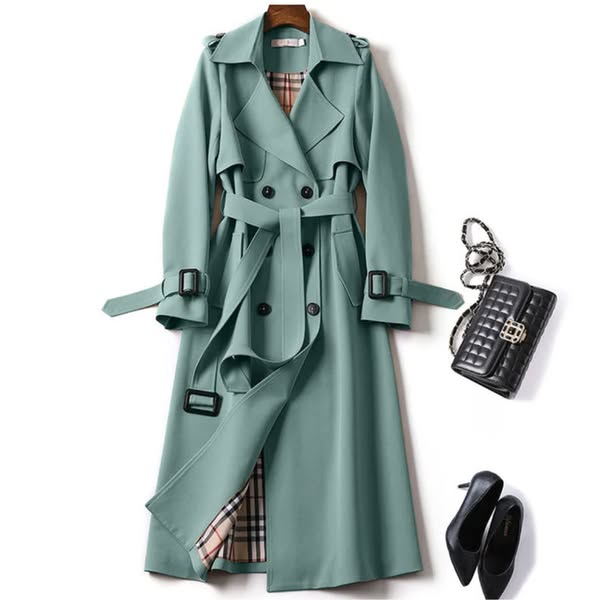 Nan - Women's Belted Double-Breasted Trench Coat - photo 4