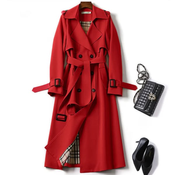Nan - Women's Belted Double-Breasted Trench Coat - photo 5