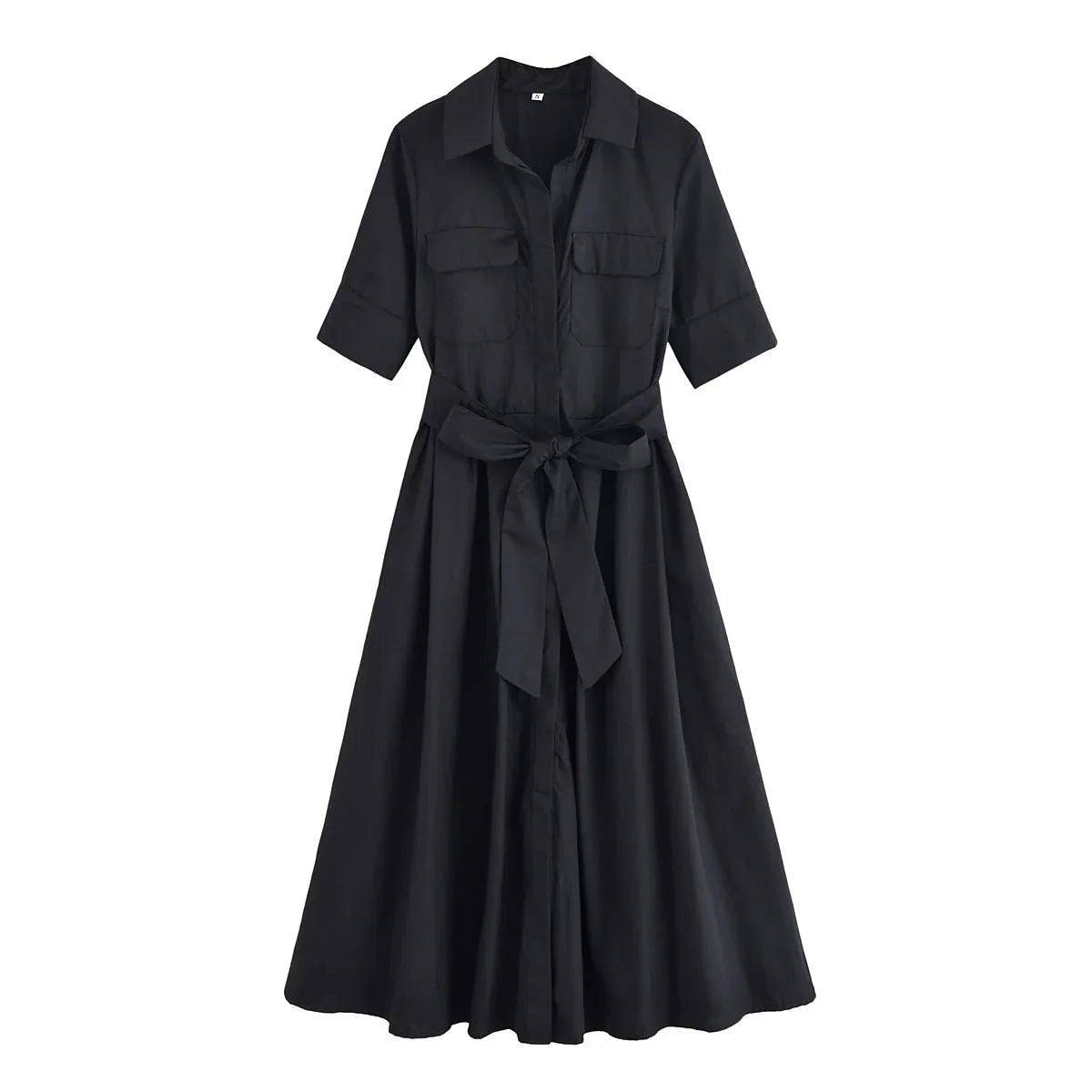 Beth - Abito chemisier midi da donna con cintura