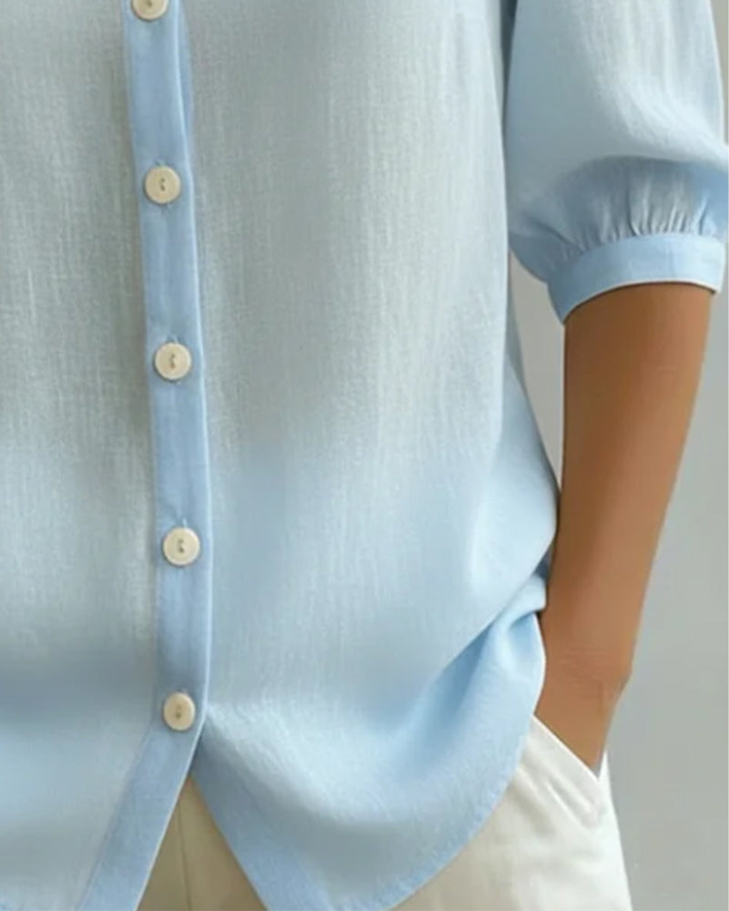 Opal - Women's Blouse with Peter Pan Collar 3/4 Sleeve - photo 5