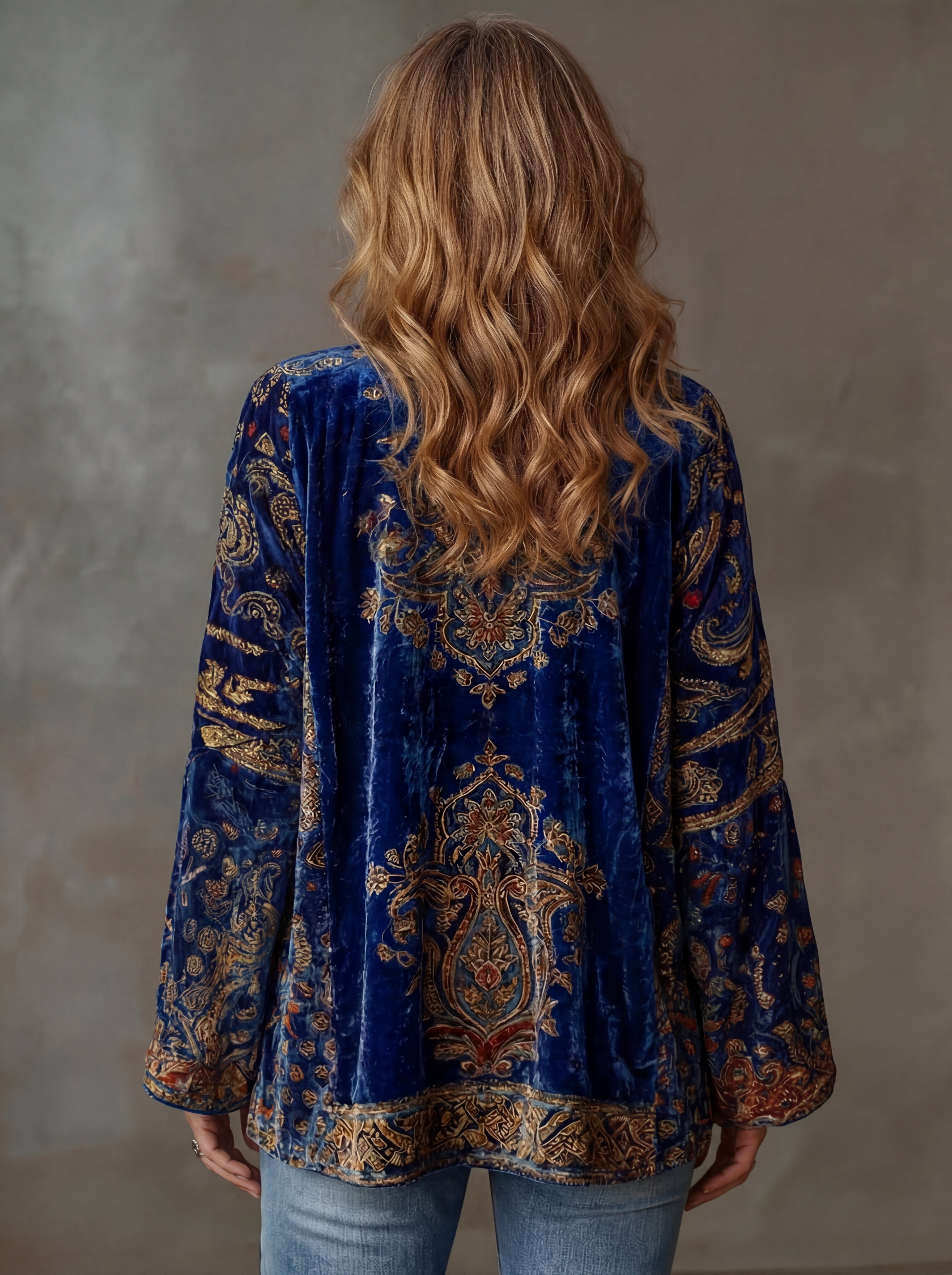 Odessa - Women's Cardigan with Bohemian Kimono and Artistic Motifs - photo 4