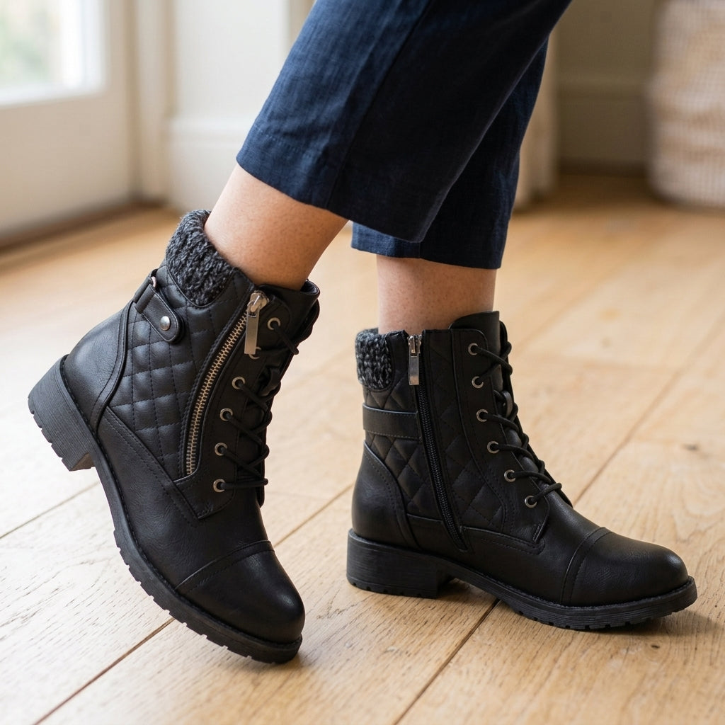 Women's Boots Quilted Lace-Up Ankle – view 4