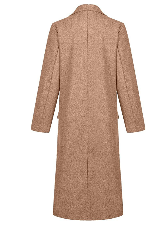 Women's Oversized Longline Coat with a Button Front and Pockets – view 4